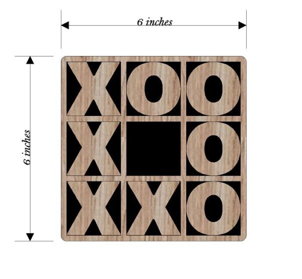 Wooden Tic Tac Toe Game