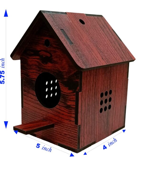 Solid Wood Bird House for Balcony and Garden